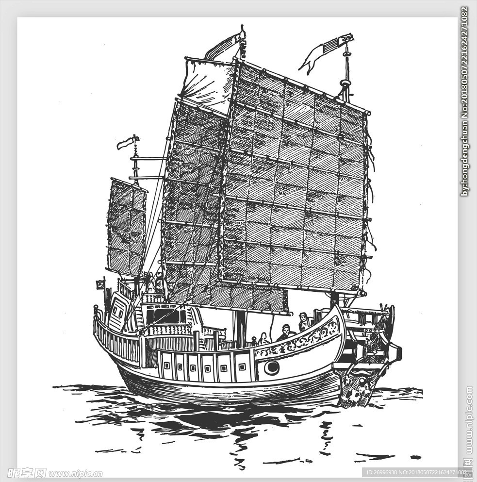 手绘线条建筑