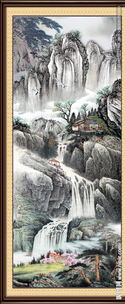 竖幅国画