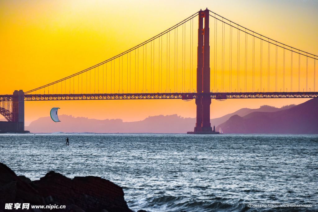 夕阳下的大海风景
