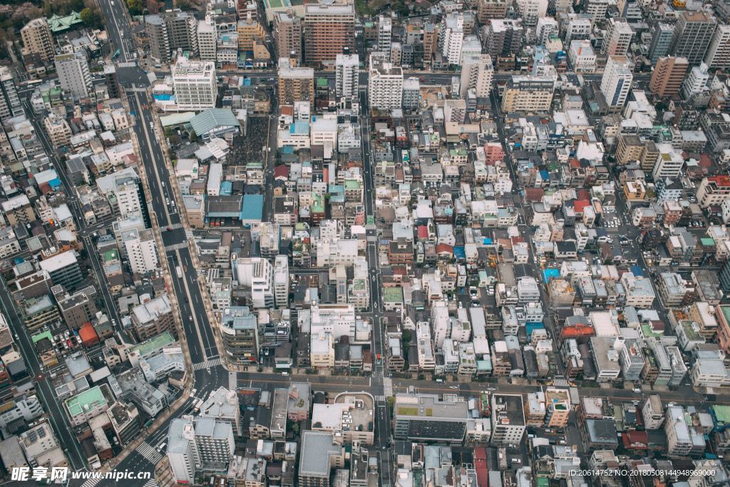 密密麻麻的城市建筑