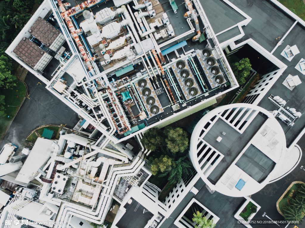 俯瞰城市高楼建筑