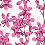 植物无缝印花图案