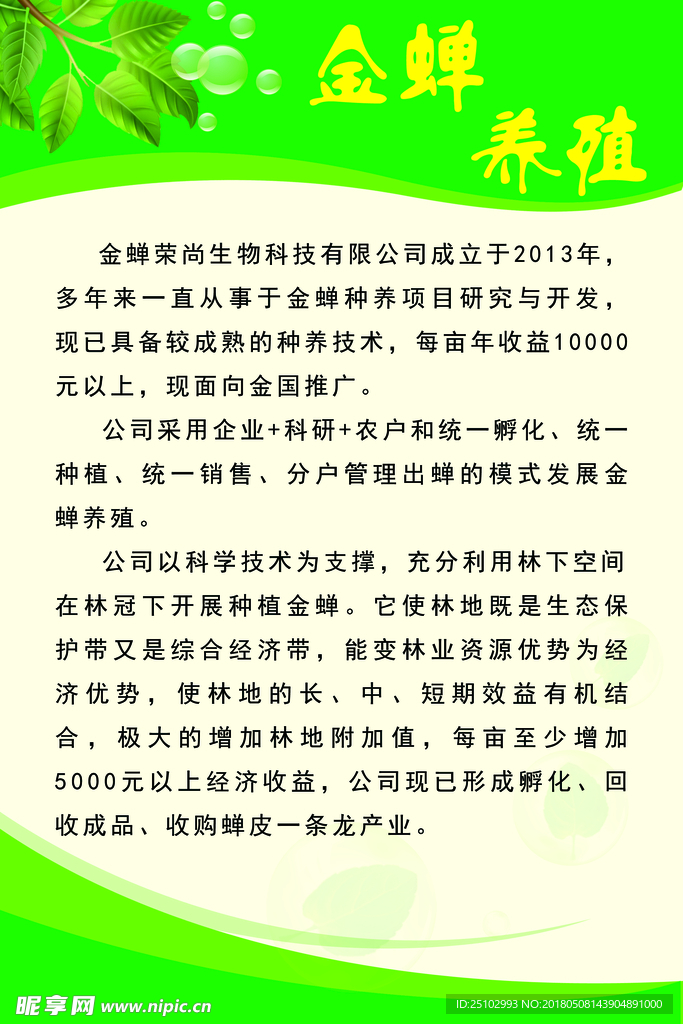 金蝉养殖版面