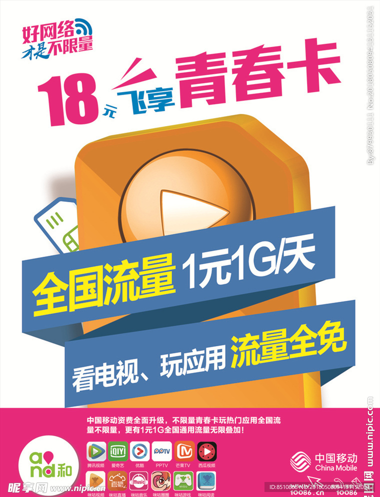 中国移动18元青春卡