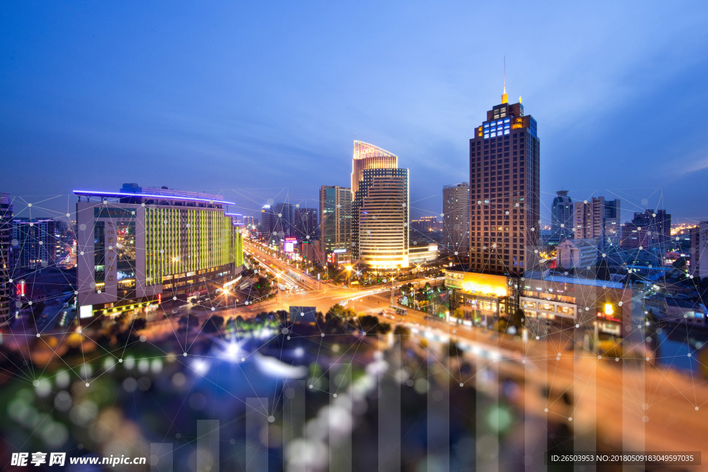 楼盘灯光城市夜景高清图