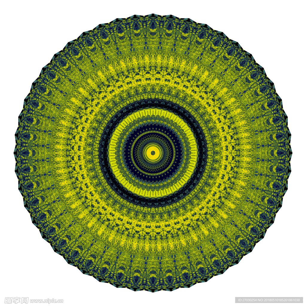 万花筒 圆画 色彩 抽象 线条