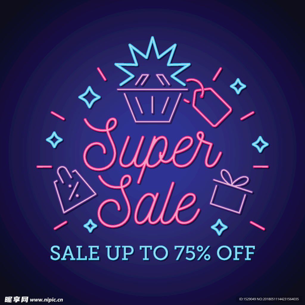霓虹灯促销标志