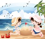 海边堆沙堆
