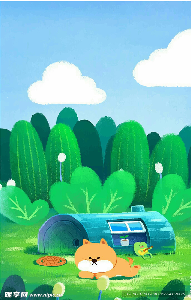 水彩插画