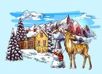 雪景插画