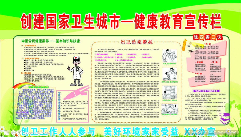 创卫版面 健康教育宣传栏