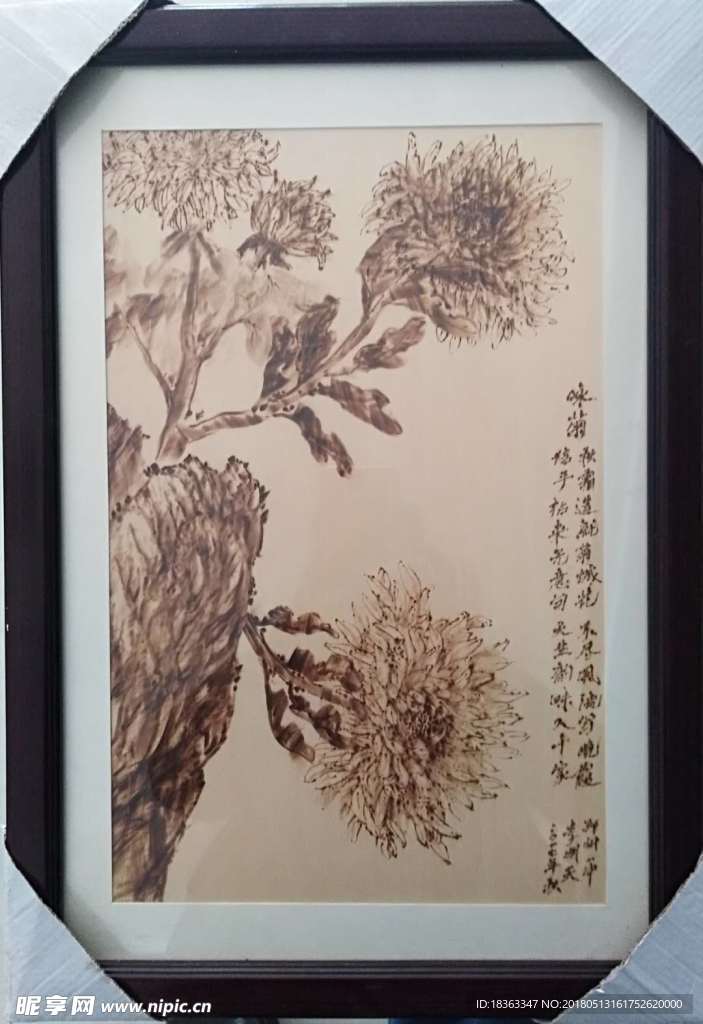 烙画菊花