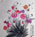 国画虞美人