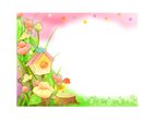 矢量花纹画框