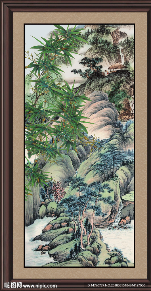 国画风景 竹子图