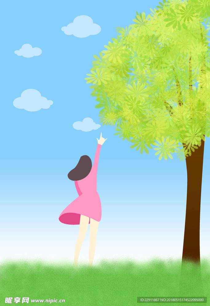 女孩背影