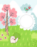 春天场景插画