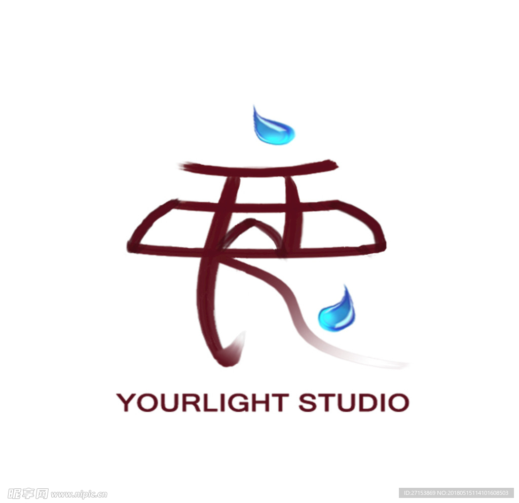 组合字logo