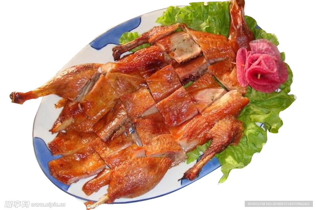 手撕鸭透明图