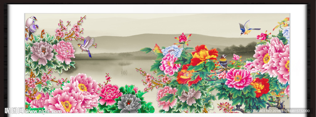 国画牡丹