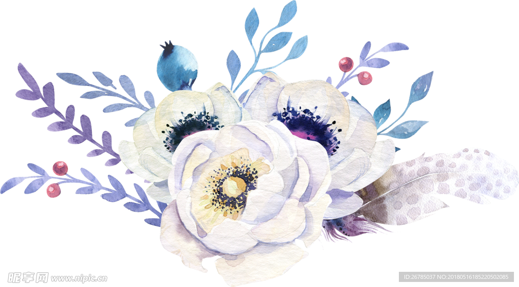 水彩花卉