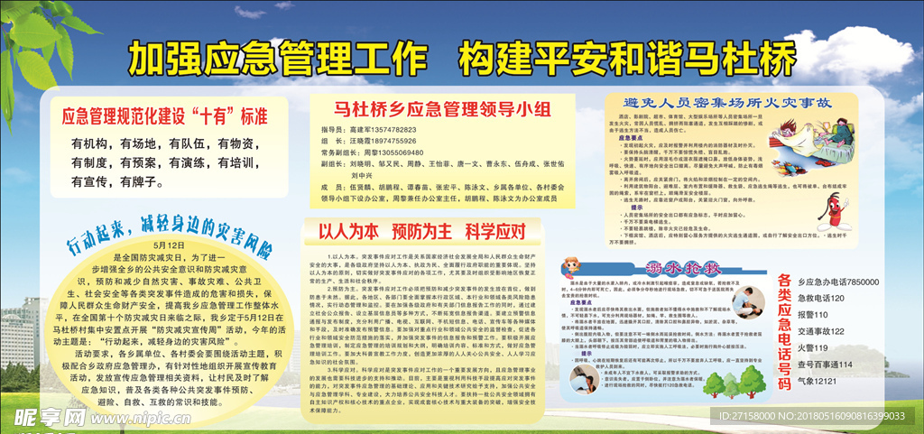 应急管理宣传栏