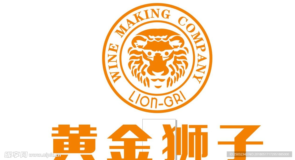 黄金狮子logo老虎背透光背景