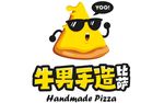 披萨logo矢量图牛男手造pi