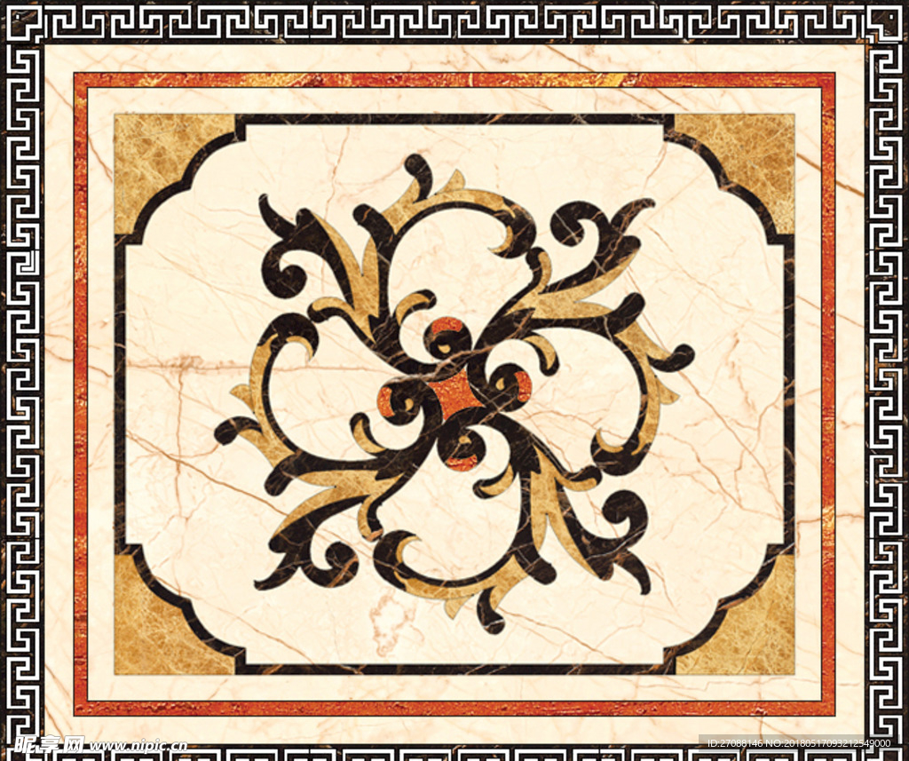 瓷砖水刀拼花装饰图案图片素材-编号31877454-图行天下