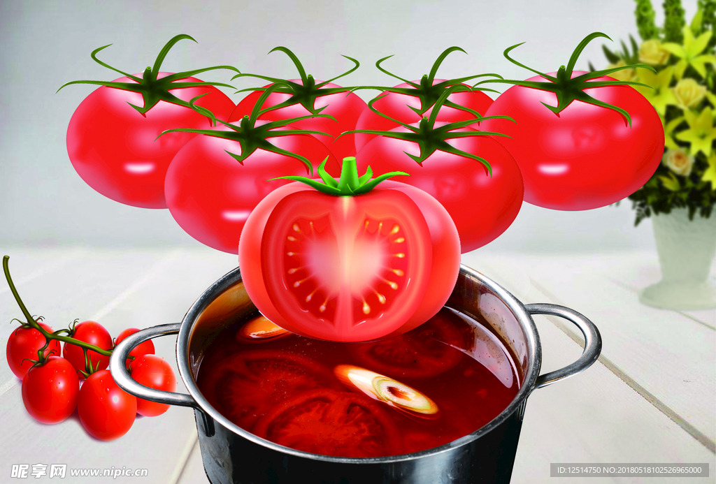 番茄锅底  西红柿红汤