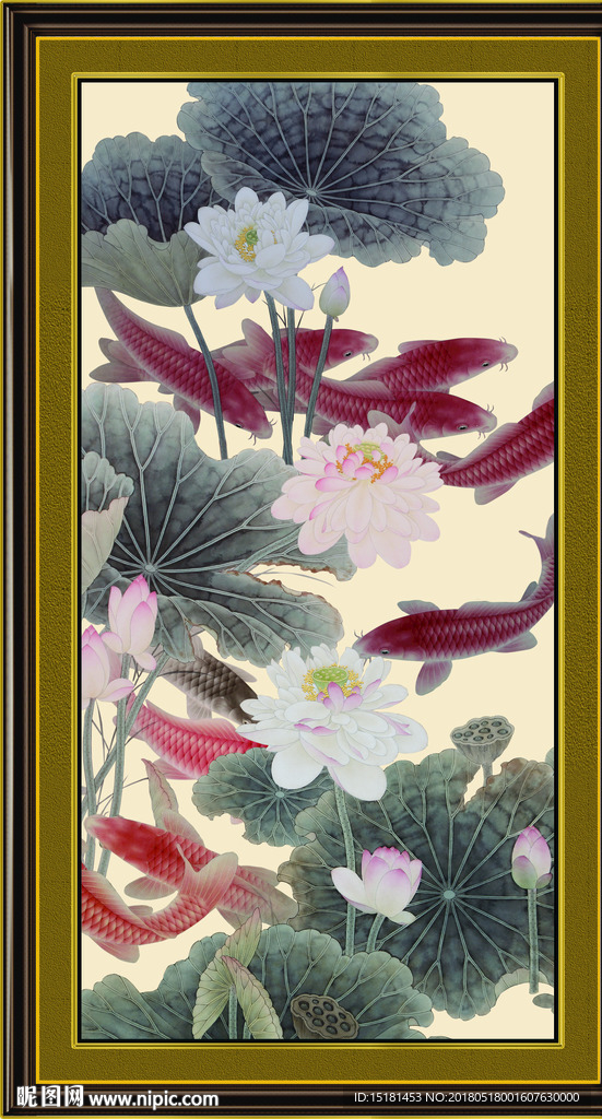 国画荷花