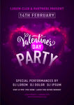 情人节520晚会party海报