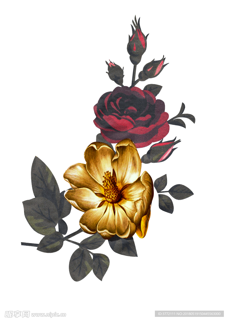 油画花