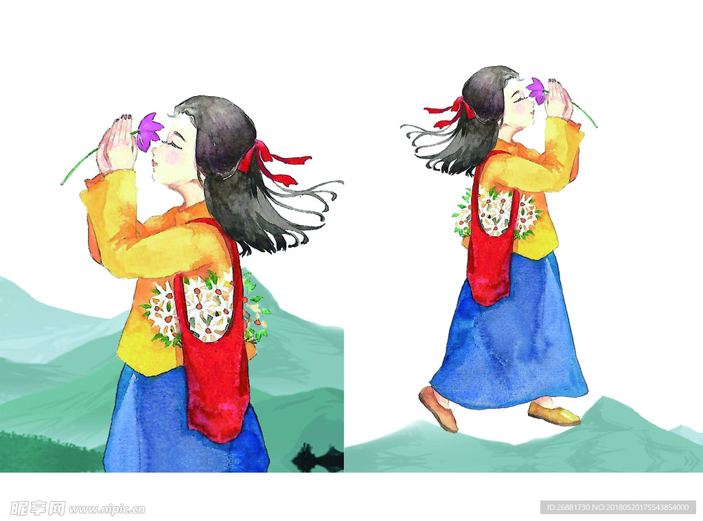 捧花女孩