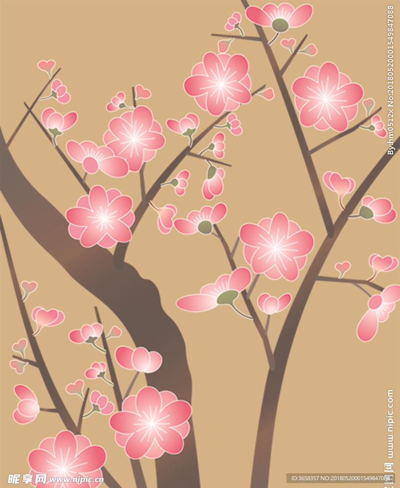 中式花纹图