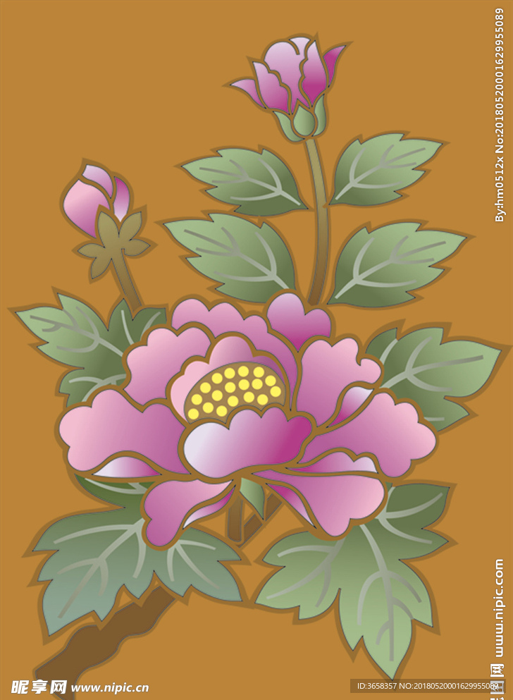 中式花纹图