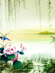 荷花瀑布合成