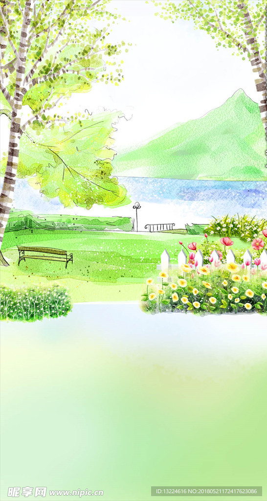 湖水花园