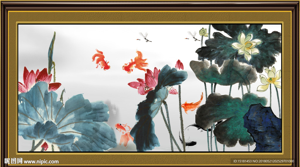 国画荷花