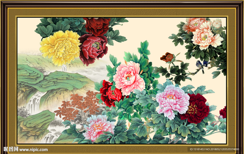 国画牡丹