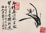 齐白石水墨兰花作品