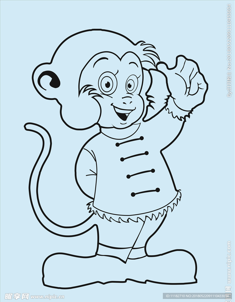 卡通猴子小猴子失量图图片