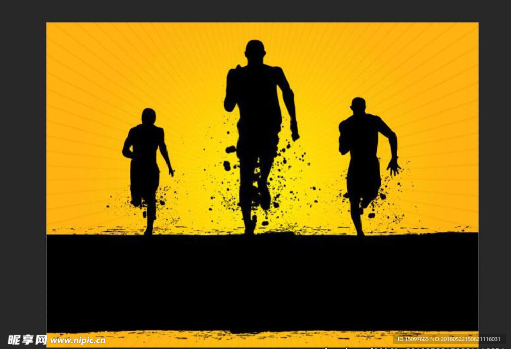 奔跑剪影