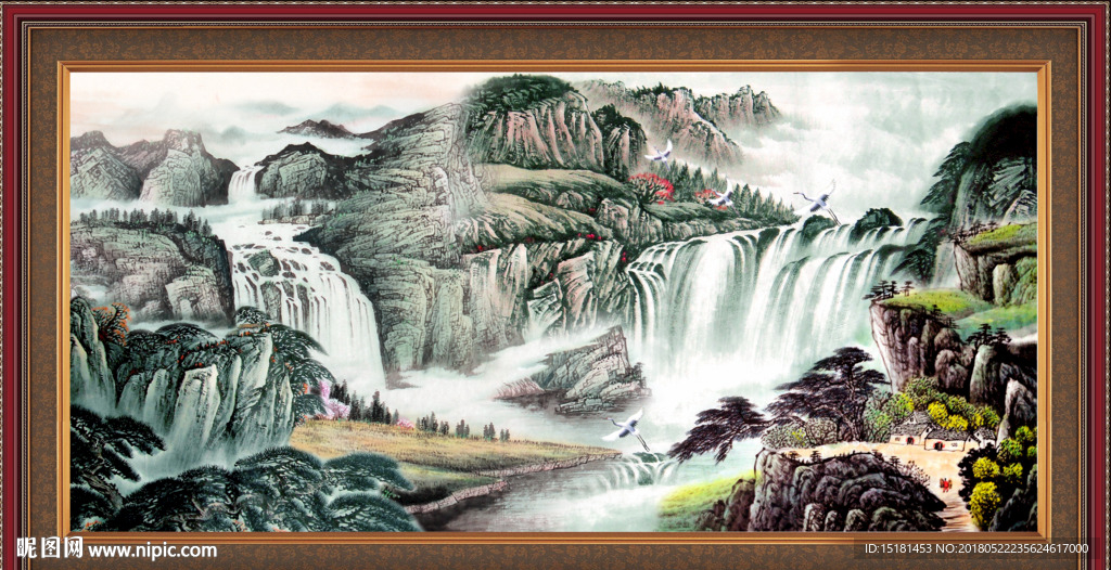 山水国画 大好河山