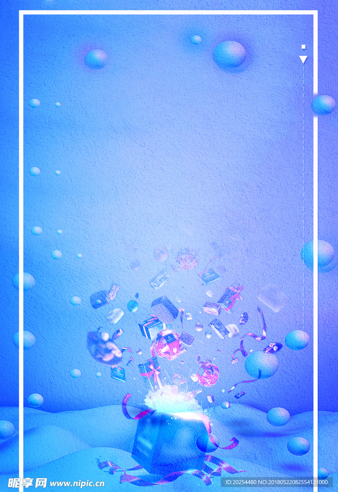 蓝色水珠 素材