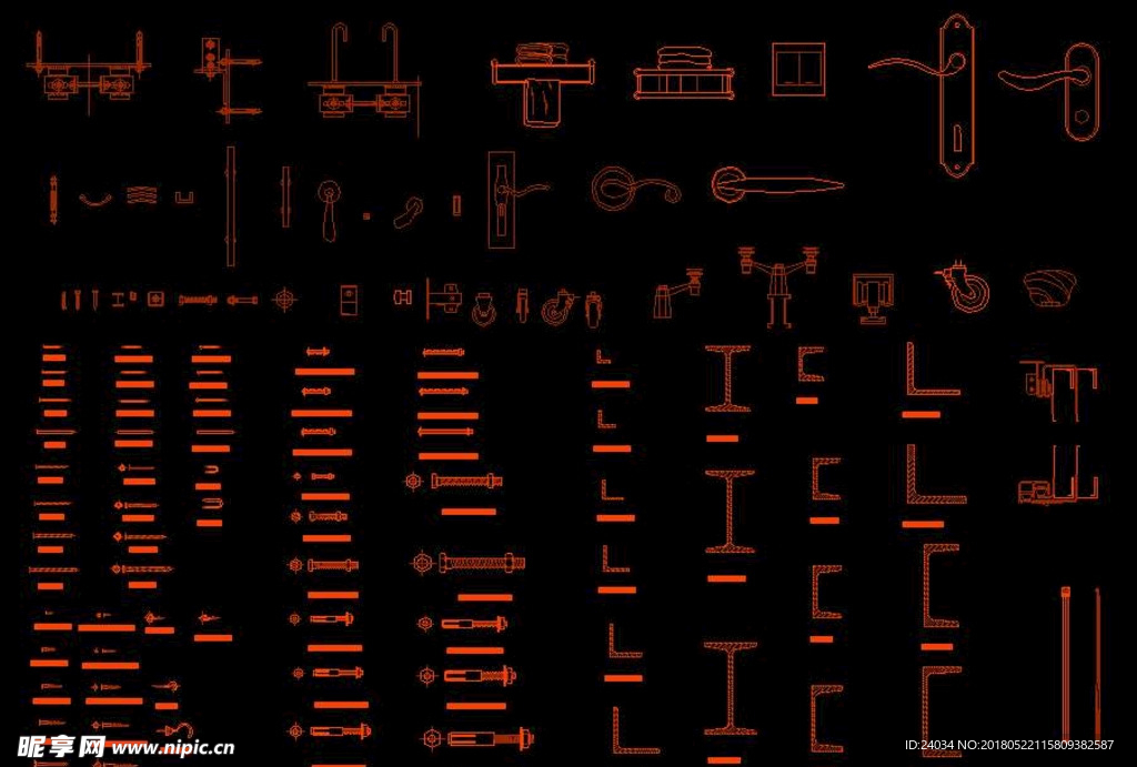 CAD图块  五金构件