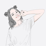手绘女孩