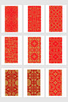 中国风红色花纹
