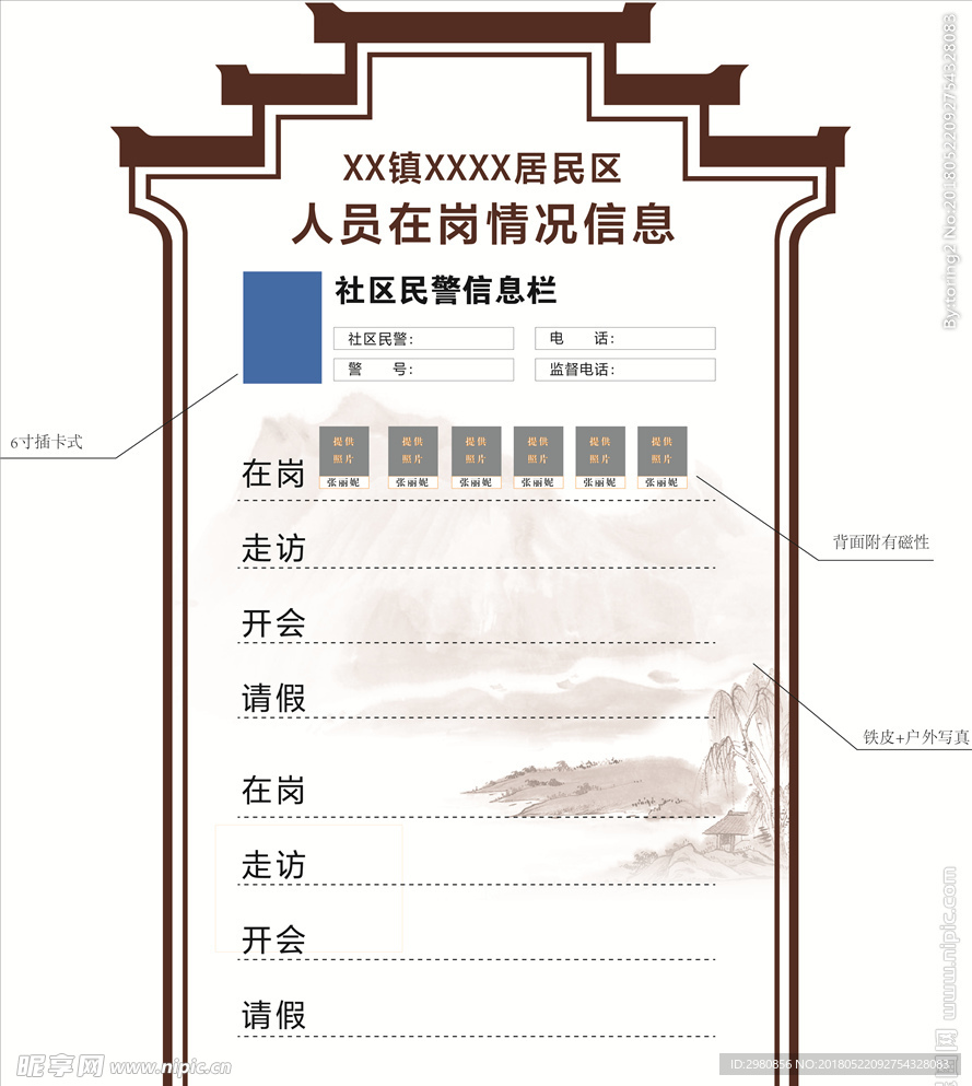 家门口人员在岗情况