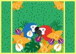 彩色热带花鸟